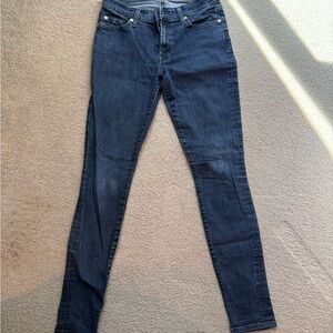 7 For All Mankind Dark Blue Skinny Jeans